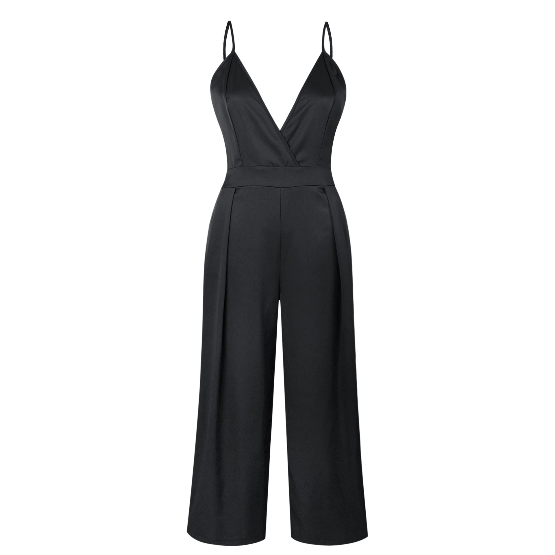 SZ60190-2 Sexy V Neck Backless Sleeveless Jumpsuit